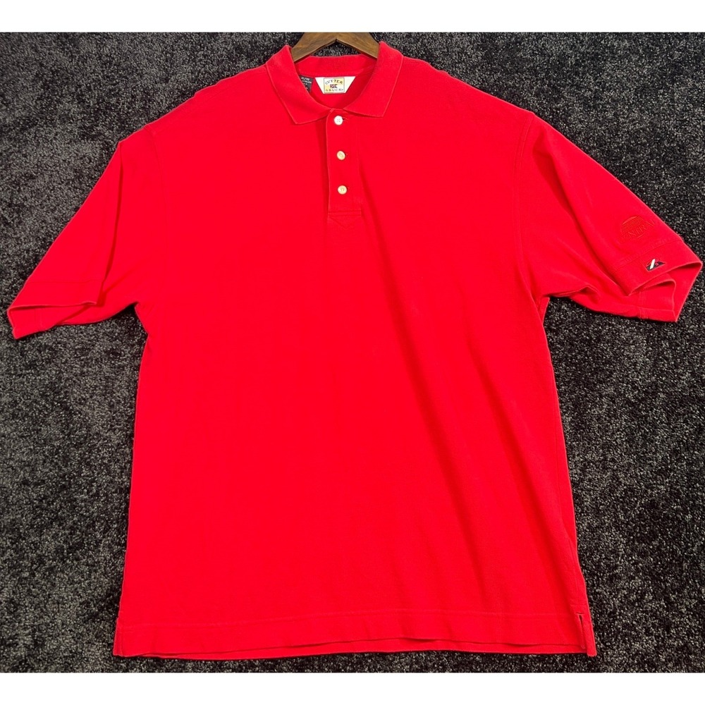 Vintage‎ Cutter & Buck Mens XL Red Central Embroidered Logo Polo Shirt